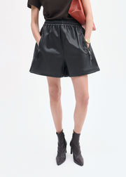 Combat Short in Leather - Chocolate - CO Collections